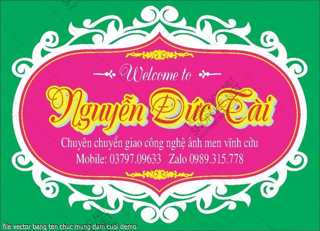file vector bang ten chuc mung dam cuoi 